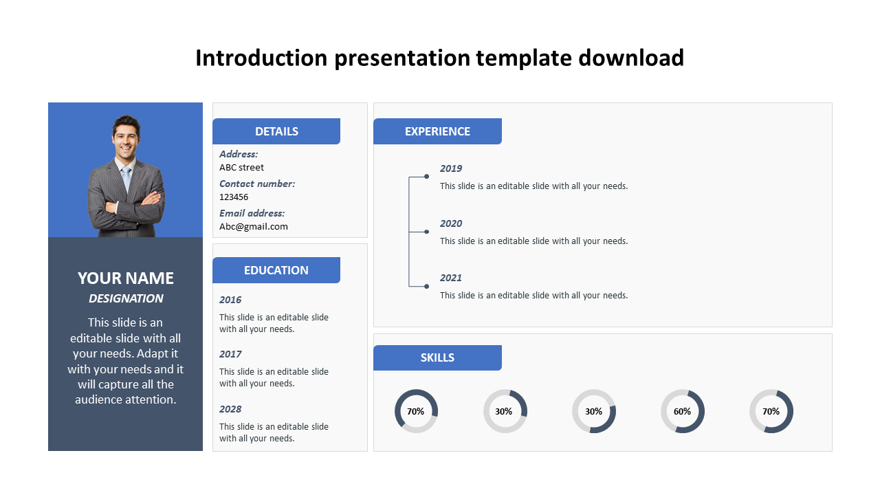 Introduction presentation template download